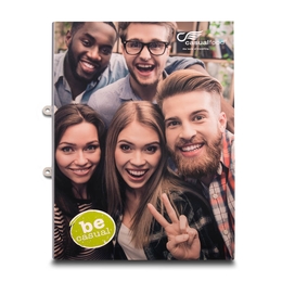 casualfood Onboarding Mappe - Lindner druckt hochwertige Präsentationsmappe