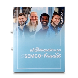 Mappe-Willkommen in der Semco-Familie - Lindner druckt hochwertige Präsentationsmappe