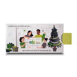 Lamellenkarte DIN lang 4-seitig als Klappkarte