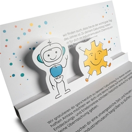 3D Pop-up Karte DIN lang - Happy Birthday