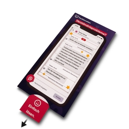 Lamellenkarte DIN lang Übersetzunghilfe - Druckerei Lindner steht für: Kreative Drucksachen drucken, 3D -Pop-ups drucken,  Effektkarten drucken, Magic-Flyer drucken,Aufsteller drucken