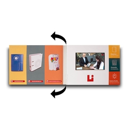 Videokarte DIN A5 Firmenpräsentation - Lindner druckt hochwertige Präsentationsmappe
