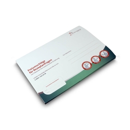 Mappe Freiumschläge Rezeptanfragen - Lindner druckt hochwertige Präsentationsmappe