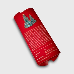 Kissenverpackung mit Schokolade