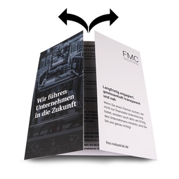 Endlosfaltkarte quadratisch Portfoliounternehmen