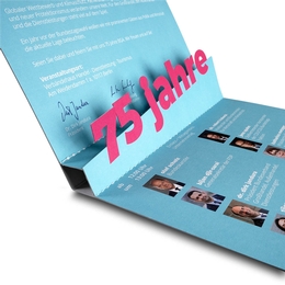 Direct Mailing Pop-Up BGA 75 Jahre