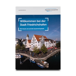 Willkommensmappe Stadt Friedrichhafen - Lindner druckt hochwertige Präsentationsmappe