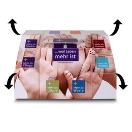 Endlosfaltkarte quadratisch Diakonie