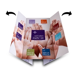 Endlosfaltkarte quadratisch Diakonie