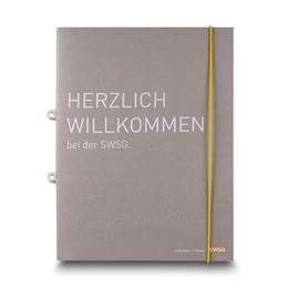 Willkommensmappe Städtebaugesellschaft - Lindner druckt hochwertige Präsentationsmappe