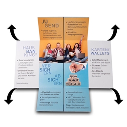 Endlosfaltkarte Volksbank