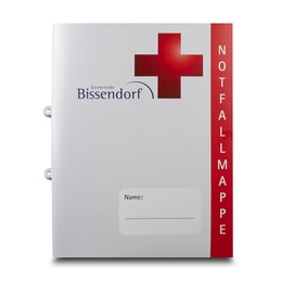 Notfallmappe Gemeinde - Lindner druckt hochwertige Präsentationsmappe