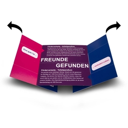 Endlosfaltkarte FREUNDE GESUCHT