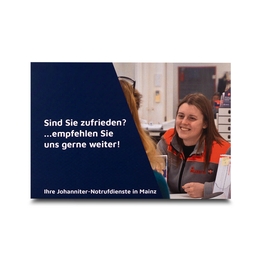 Postkarte Johanniter - Drucksachen in Mainz bei Druckerei Lindner drucken lassen 