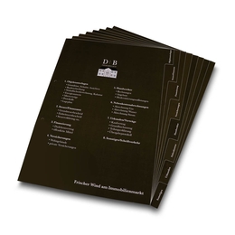 Register 08-fach Objektunterlagen  - Druckerei Lindner steht für: Ordner drucken, Ringordner drucken, Ringbücher drucken, Firmenordner drucken
