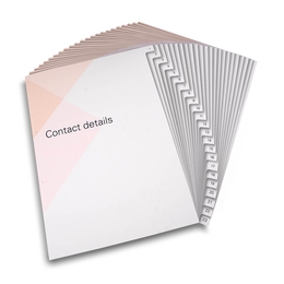 Register 23-fach A4 proDERM - Druckerei Lindner steht für: Ordner drucken, Ringordner drucken, Ringbücher drucken, Firmenordner drucken