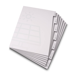 Register 07-fach Energy Home - Druckerei Lindner steht für: Ordner drucken, Ringordner drucken, Ringbücher drucken, Firmenordner drucken