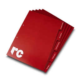 Register 05-fach RC Reisemobil-Center - Druckerei Lindner steht für: Ordner drucken, Ringordner drucken, Ringbücher drucken, Firmenordner drucken