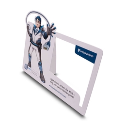 Thekenaufsteller mit Konturstanzung unique projects - Ob Messeeinladung, Werbebotschaft oder Produkterklärung - Effektkarten für jeden Anlass