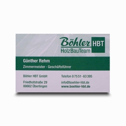 Visitenkarten mit Farbschnitt grün - Aufklappen, umklappen, weiterklappen - Endlosfaltkarten direkt vom Hersteller