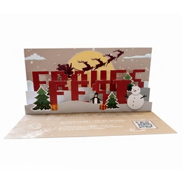 Frohes Fest Weihnachtskarte - 3D Pop-ups - Hervorstechen. Auffallen. Begeistern