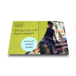 Endloskarte Klimaschutz Uni Oldenburg - Aufklappen, umklappen, weiterklappen - Endlosfaltkarten direkt vom Hersteller