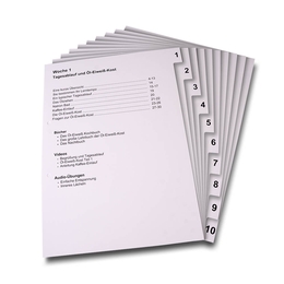 Register 10-fach Seminarzentrum - Drucksachen in Mainz bei Druckerei Lindner drucken lassen 