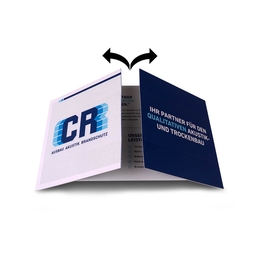 Endlosfaltkarte Trockenbau - Drucksachen in Mainz bei Druckerei Lindner drucken lassen 