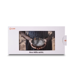 Lamellenkarte Hilfe die wirkt - Drucksachen in Mainz bei Druckerei Lindner drucken lassen 