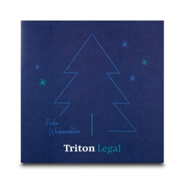 Weihnachtskarte - Triton Legal - Drucksachen in Mainz bei Druckerei Lindner drucken lassen 