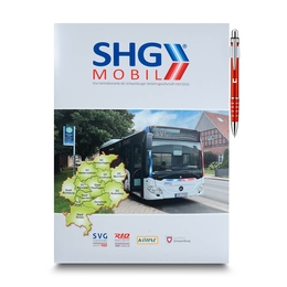 Mappe SHG-Mobil mit Stiftschlaufe - Bei Druckerei Lindner kann man: Mappen drucken lassen, Präsentationsmappen drucken lassen