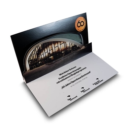 3D Pop-up Karte  60 Jahre Opernhaus Dortmund - Lindner steht für Beratung - Kreation - Veredelung - Druck - Konfektionierung
