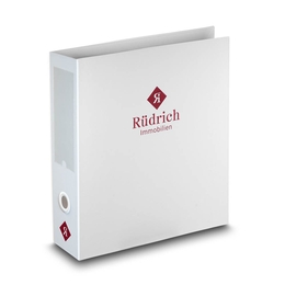 Maklerordner Rüdrich Immobilien - Lindner produziert Seminarordner, Ringordner, Hebelordner und Ringbücher