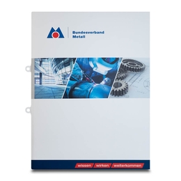 Deckelmappe A4 Abheftung innen und außen Dreiecktasche Metallhandwerke - Angebotsmappe individuell bedrucken lassen