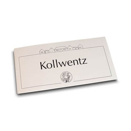 Klappkarte mit aufblätternder Broschüre Weingut 