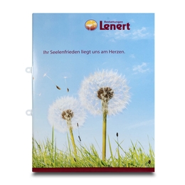 Würdevolle Dokumentenmappe A4 mit Abheftung und Innentasche - 