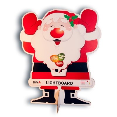 Aufsteller - Weihnachtsmann - Lindners Kreativprogramm als Marketing-Tool für Ihre nächste Werbeaktion