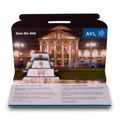 Pop-up 3D Karte Save the date Einladung - Ihr Hersteller für 3D Mailings, Effektkarten und Endlosfaltkarten