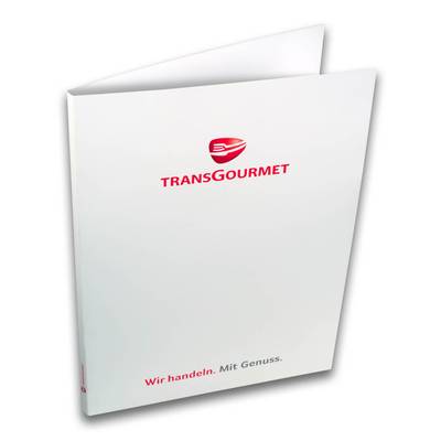 Mappe Transgourmet - Beim Druckbetrieb Lindner werden individuelle Ordner, Boxen und Präsentationsunterlagen hergestellt