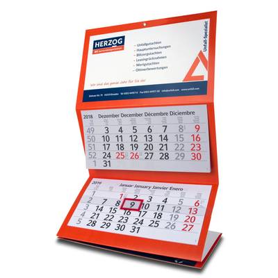 4 Monats-Planer mit Aufhängeöse - Druckerei Lindner - Ihr Hersteller für Effektkarten, Präsentationsboxen und Mailings