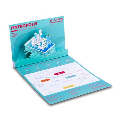 3D Pop-up Karte A5 6-seitig  - Lindners Kreativprogramm als Marketing-Tool für Ihre nächste Werbeaktion