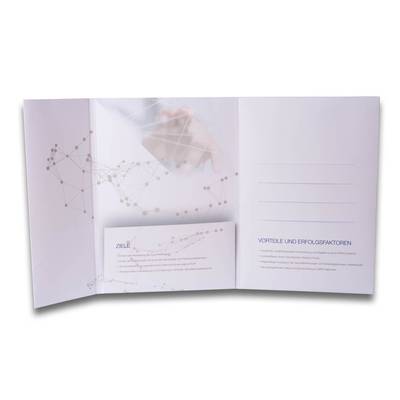 Taschenmappe mit Klapper links und Einsteckschlitzen