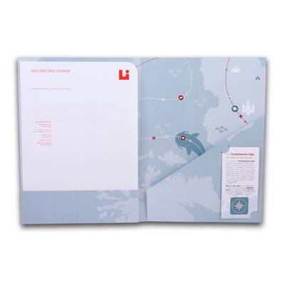 Blaue Doppeltaschenmappe