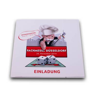 Menüpoly - Einladung - Faltspiel - Kreative Druckprodukte von Lindner 