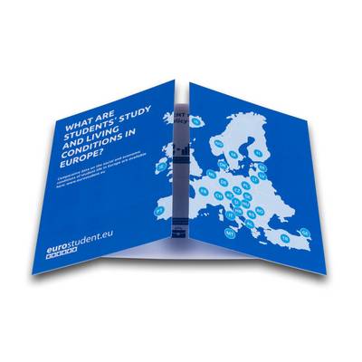 Faltspiel Endloskarte Eurostudent - Ihr Hersteller für 3D Mailings, Effektkarten und Endlosfaltkarten