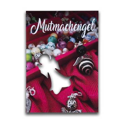 Mutmach-Engel-Postkarte konturgestanzt - Druckerei Lindner steht für: Kreative Drucksachen drucken, 3D -Pop-ups drucken,  Effektkarten drucken, Magic-Flyer drucken,Aufsteller drucken