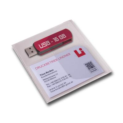 USB & Visitenkartentasche Kombi  - Kreative Druckprodukte von Lindner 
