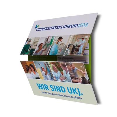 Magic Flyer - Endlosfaltkarte quadratisch - Druckerei Lindner - Ihr Hersteller für Effektkarten, Präsentationsboxen und Mailings