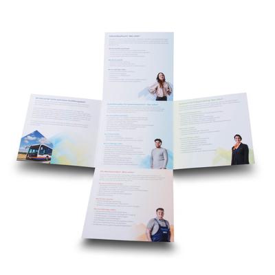 Sternfolder - Kreuzflyer - Ausbildung - Druckerei Lindner - Ihr Hersteller für Effektkarten, Präsentationsboxen und Mailings