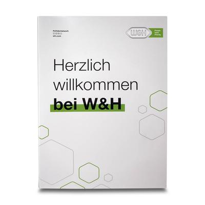 Willkommensmappe Dental - Beim Druckbetrieb Lindner werden individuelle Ordner, Boxen und Präsentationsunterlagen hergestellt